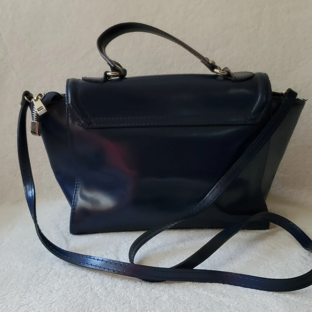 Vera Pelle Blue Crossbody Bag - Picture 4 of 11